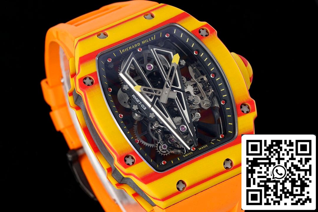 Richard Mille RM27-03 Rafael Nadal Tourbillon 1:1 Best Edition RM Fabbrica Orange Rubber cinturino