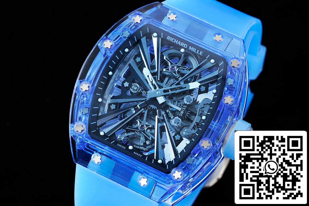 Richard Mille RM12-01 1:1 Best Edition RM Fabbrica Tourbillon Transparent Version Case
