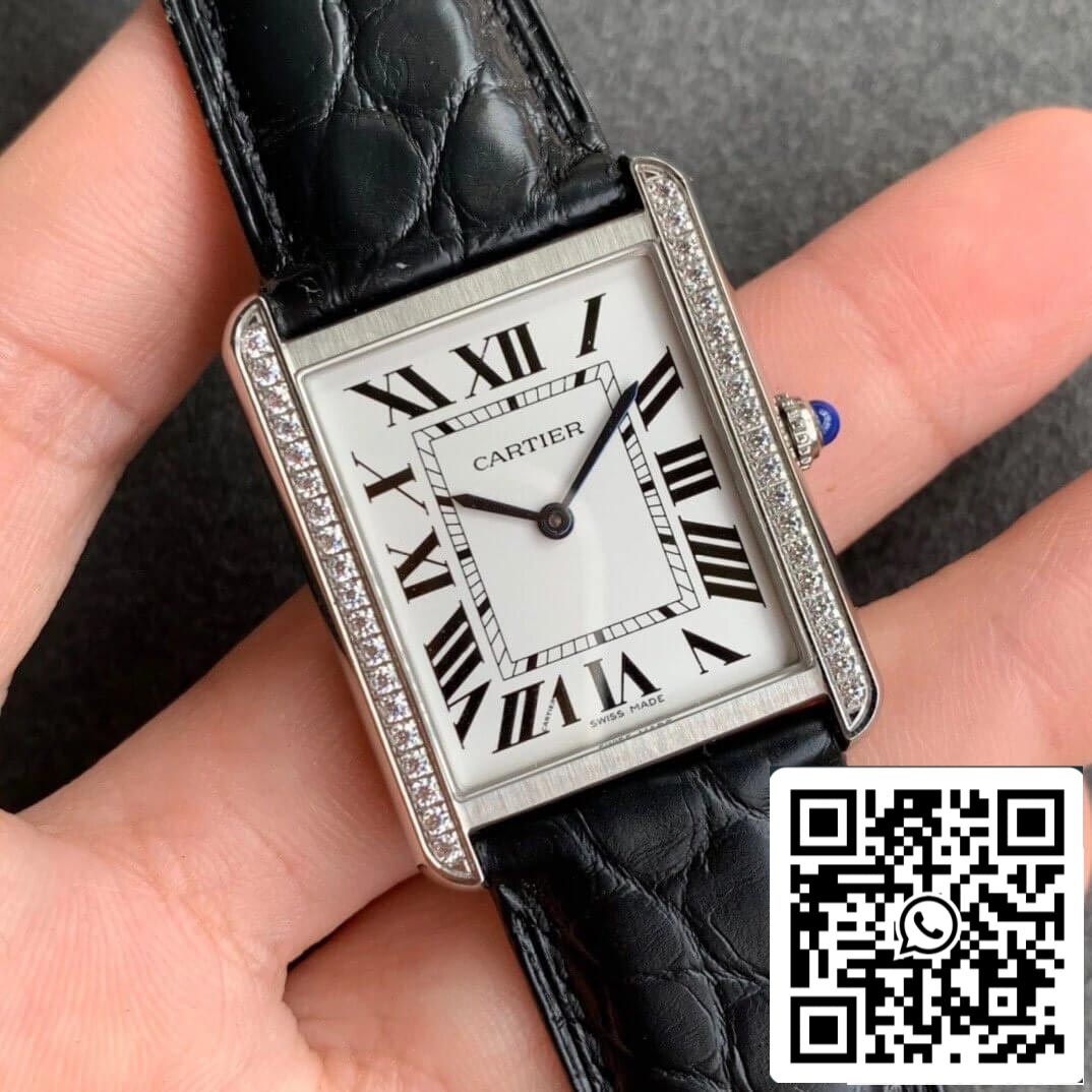 Cartier Tank 1:1 edizione migliore K11 Fabbrica Black Leather cinturino