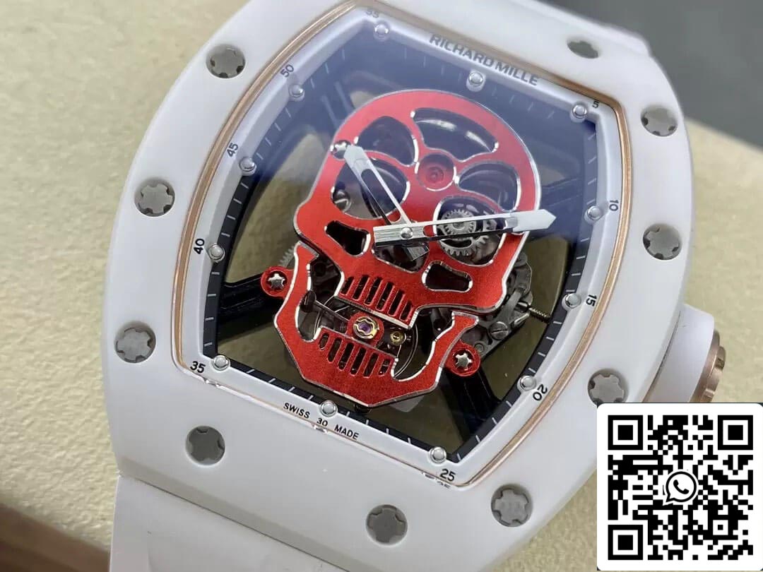 Richard Mille RM52-01 1:1 Best Edition YS Fabbrica Tourbillon Ceramic Case Rubber cinturino