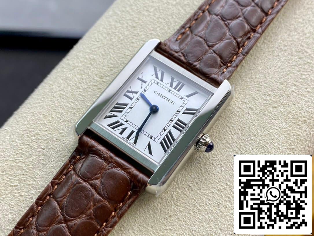 Cartier Tank 24MM 1:1 edizione migliore K11 Fabbrica Brown Leather cinturino