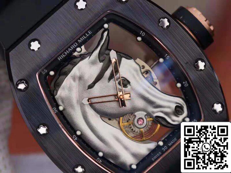 Richard Mille Polo Club Saint Tropez RM52-02 KV Fabbrica 1:1 Best Edition Swiss ETA8215 Silver Horse Dial