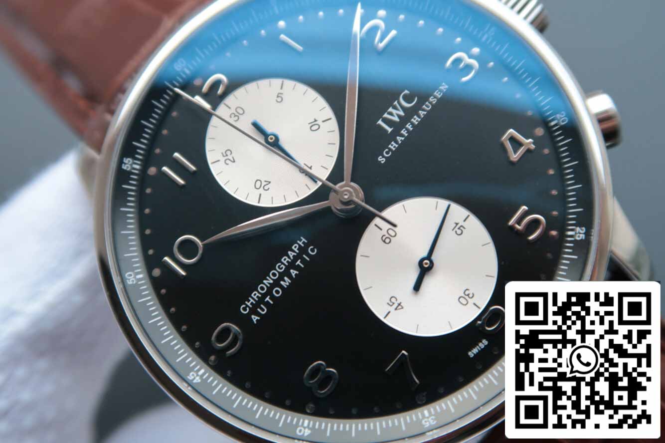 IWC Portugieser IW371404 1:1 Mejor Edición ZF Fabbrica V7 Esfera Negra