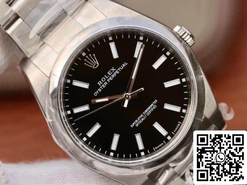 Rolex Oyster Perpetual 114300 39mm AR Fabbrica 1:1 edizione migliore Swiss ETA3132 quadrante nero