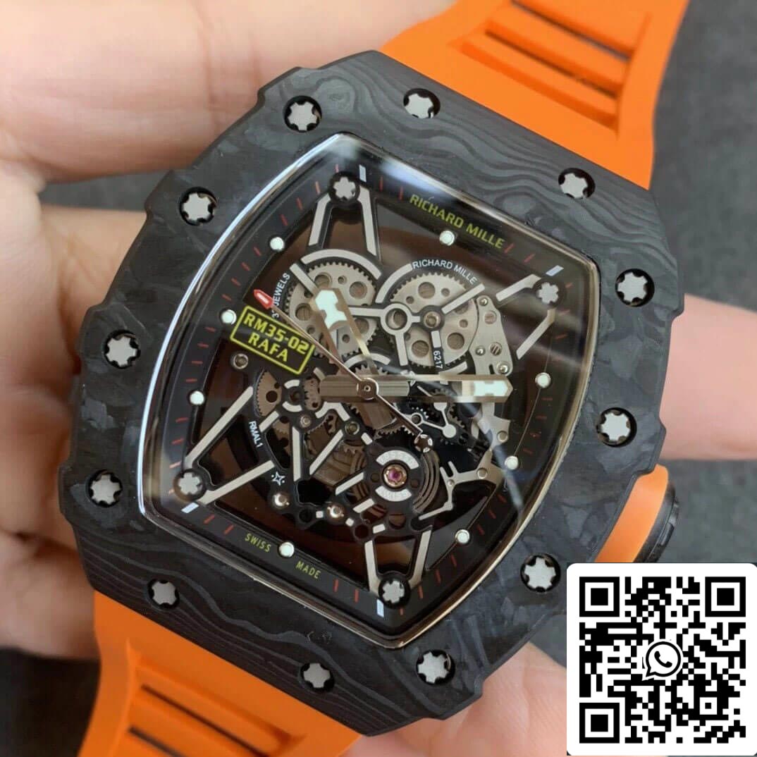 Richard Mille RM35-02 1:1 Best Edition KV Fabbrica V3 Orange cinturino