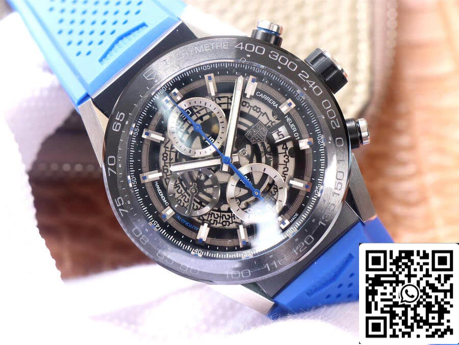 TAG Heuer Carrera CAR2A1T.FT6052 1:1 Best Edition XF Fabbrica Blue Rubber cinturino