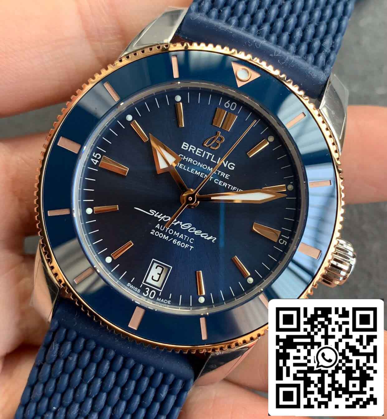 Breitling Superocean Heritage UB2010161C1S1 1:1 edizione migliore GF Fabbrica quadrante blu