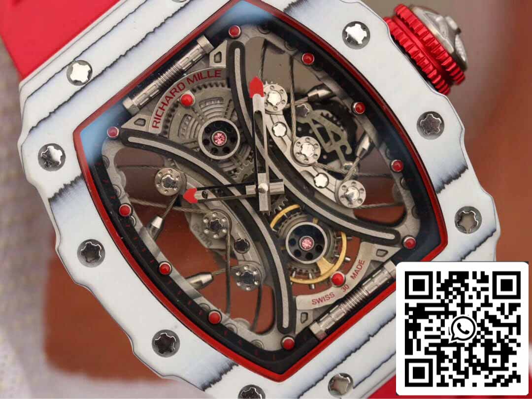 Richard Mille RM53-01 1:1 Best Edition KV Fabbrica TPT Carbon Fiber Red cinturino