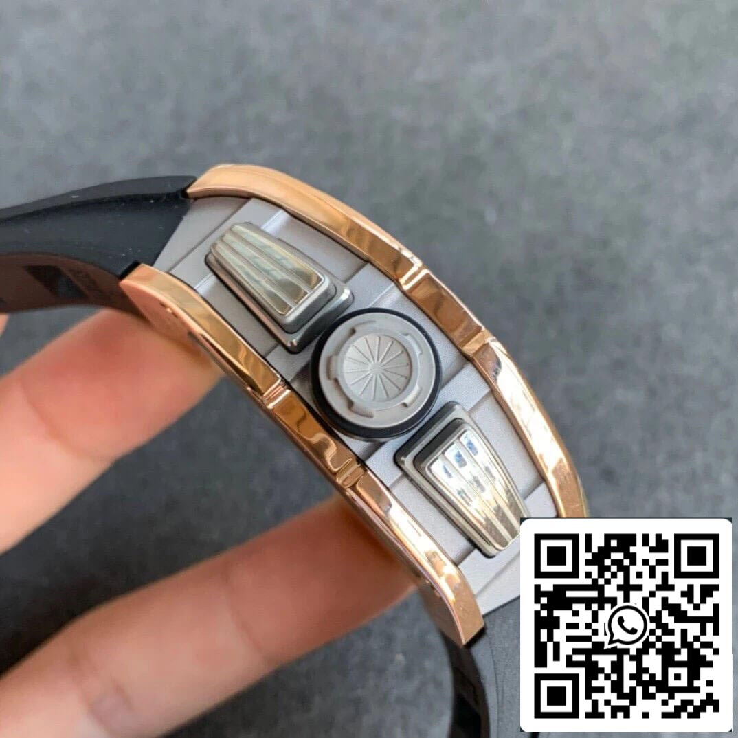 Richard Mille RM11 1:1 Best Edition KV Fabbrica Rose Gold Black cinturino