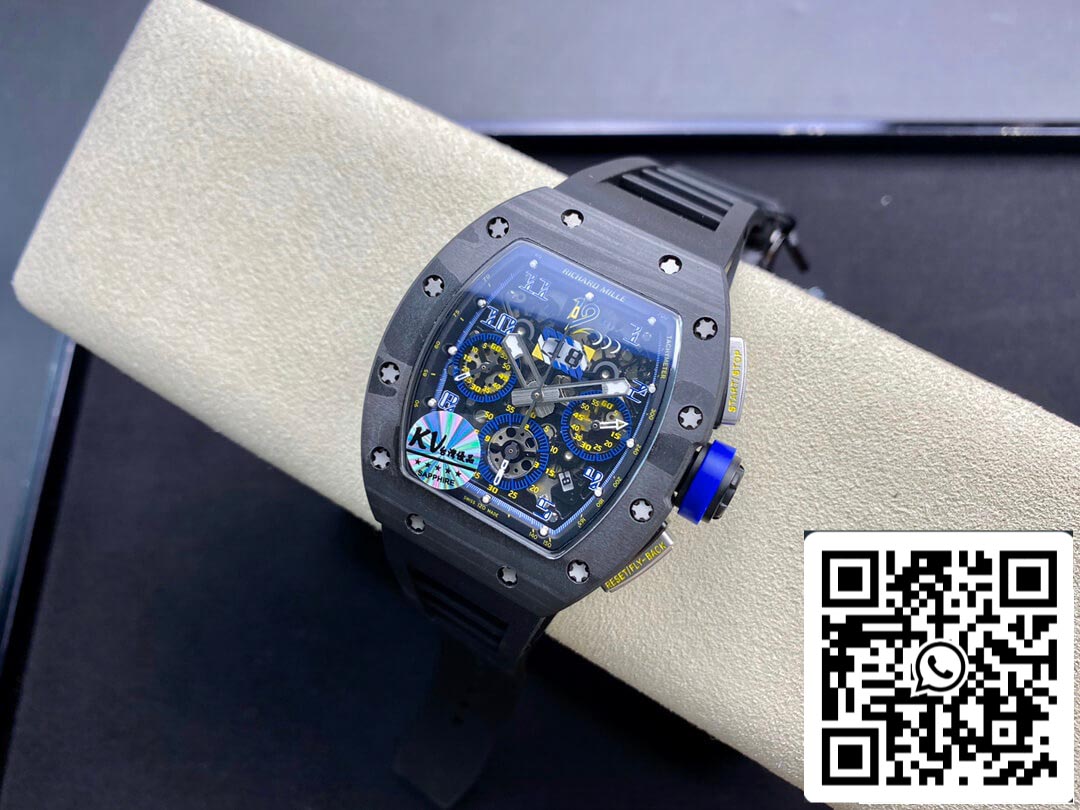 Richard Mille RM-011 1:1 Mejor Edición KV Fabbrica Fibra de Carbono