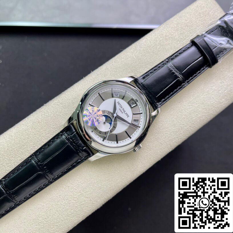Patek Philippe Complications 5205G-001 1:1 edizione migliore GR Fabbrica Argento Grigio quadrante