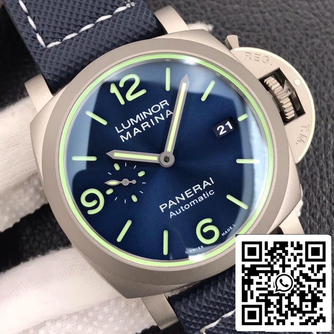 Panerai Luminor PAM01117 1:1 edizione migliore VS Fabbrica quadrante blu