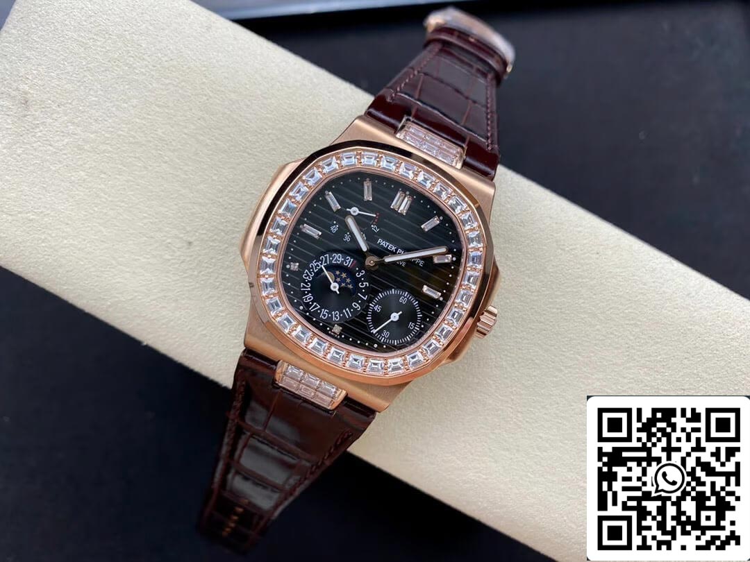 Patek Philippe Nautilus 5724R-001 1:1 edizione migliore GR Fabbrica quadrante nero