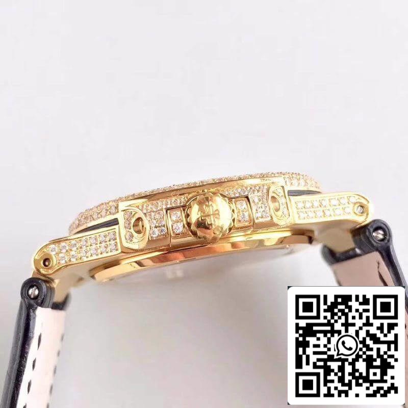 Patek Philippe Nautilus Jumbo Tourbillon 1:1 Best Edition Swiss Tourbillon 18K Yellow Gold Diamond Dial
