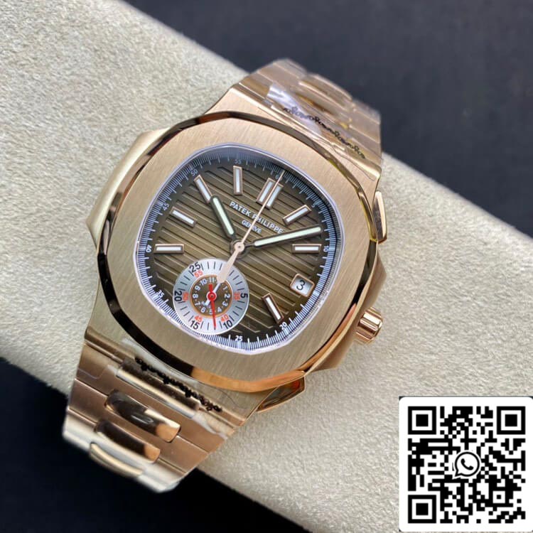 Patek Philippe Nautilus 5980-1R 1:1 edición mayor 3K Fabbrica V2 Rosa Oro