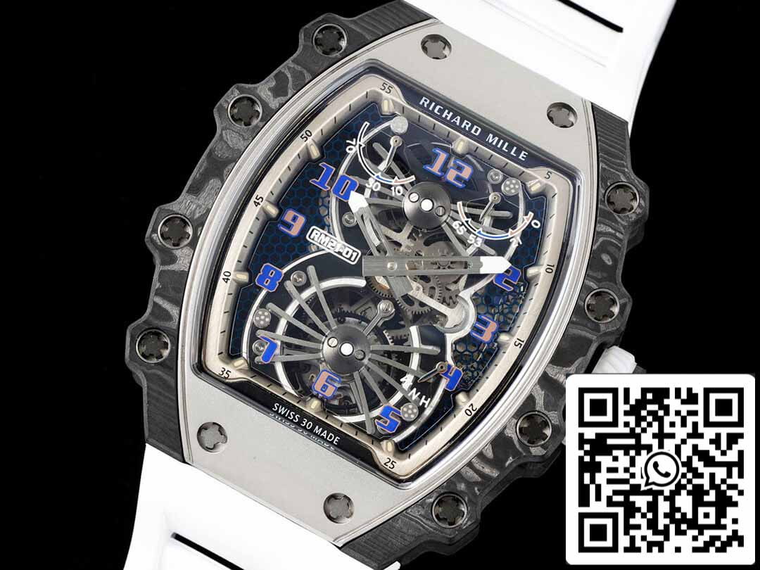 Richard Mille RM21-01 1:1 Best Edition RM Fabbrica Tourbillon Carbon Fiber Bezel