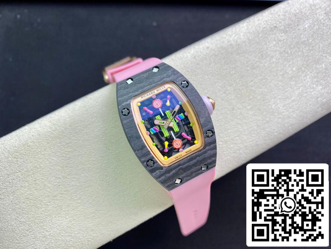 Richard Mille RM-07 Bon Bon 1:1 Melhor Edição RM Fabbrica Cinturino Rosa