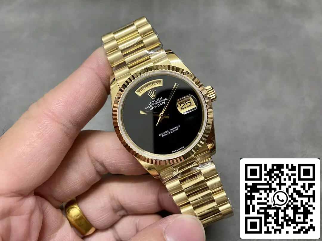 Rolex Day Date 18038 1:1 edizione migliore GM Fabbrica quadrante nero