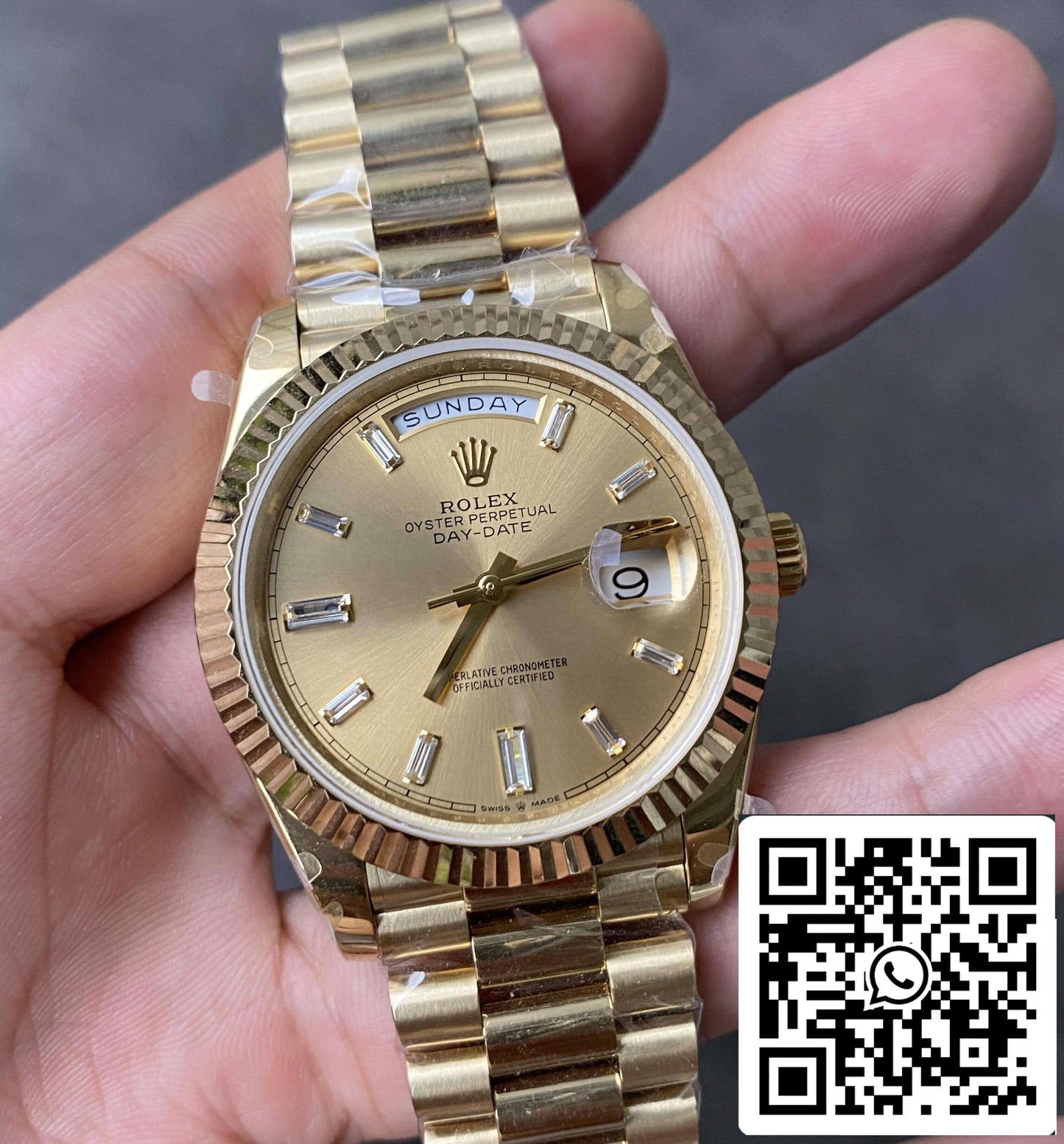 Rolex Day Date M228238-0005 1:1 edição melhor GM Fabbrica V2 Oro quadrante