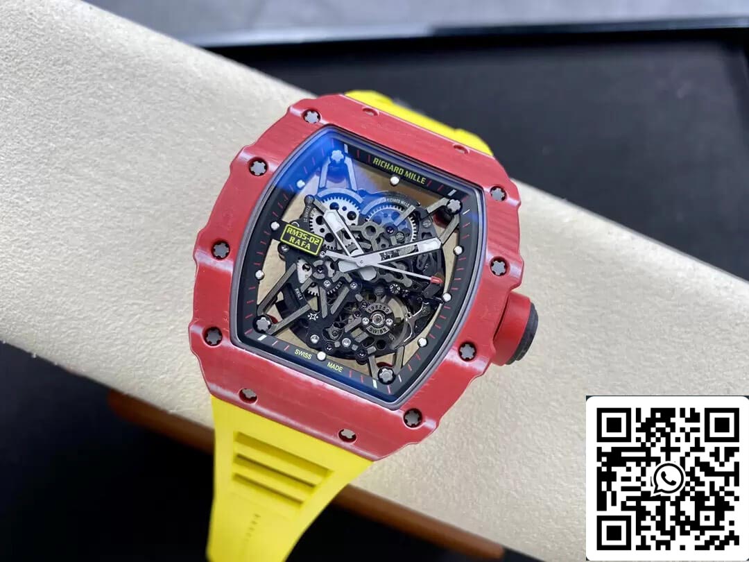 Richard Mille RM35-02 1:1 Best Edition T+ Fabbrica Red Carbon Fiber NTPT Case