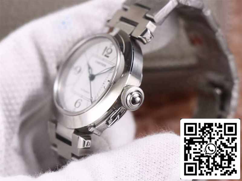 Cartier Pasha W31074M7 1:1 Best Edition V9 Fabbrica White Dial Swiss Cal.049