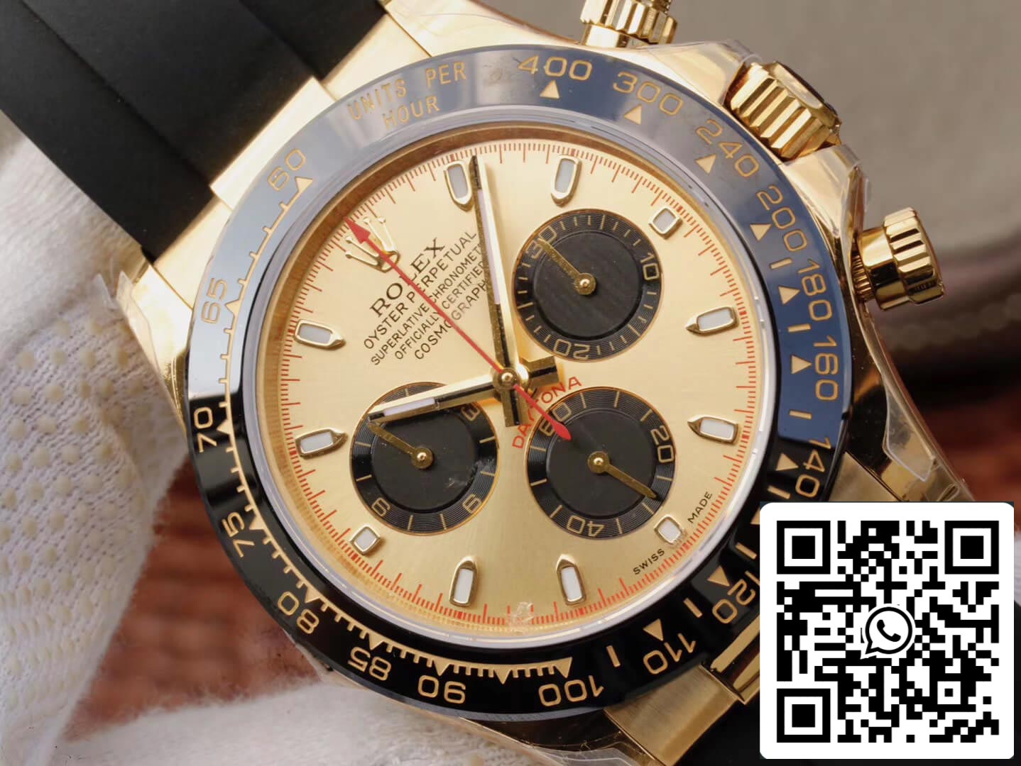 Rolex Daytona Cosmograph 116518ln 1:1 edição melhor JH Fabbrica V6 mostrador em ouro amarelo
