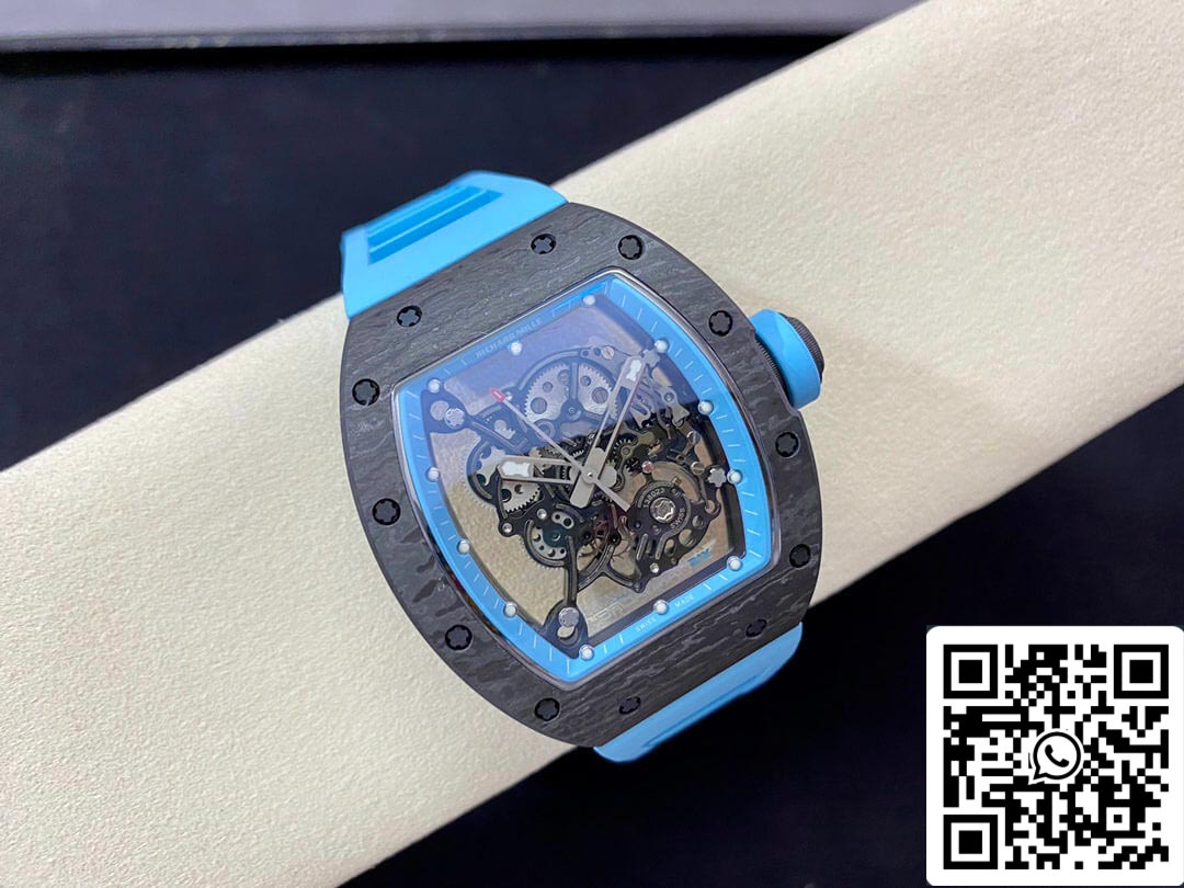 Richard Mille RM-055 1:1 edizione migliore BBR Fabbrica Blu cinturino