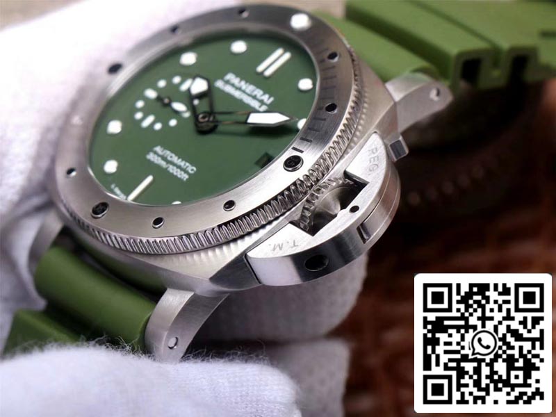 Panerai Submersible PAM01055 1:1 edizione migliore VS Fabbrica quadrante verde Swiss P9000