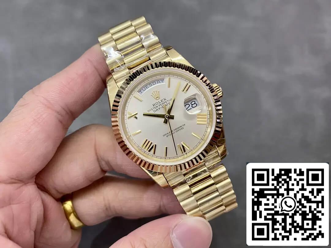 Rolex Day Date M228238-0002 1:1 edição melhor GM Fabbrica quadrante argento V2