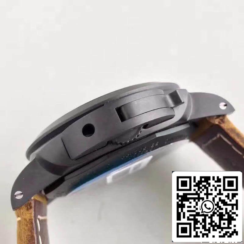 Panerai Luminor PAM441 VS Fabbrica ceramica Cassa 1:1 edizione melhor Swiss ETA P9001 Brown Pelle cinturino