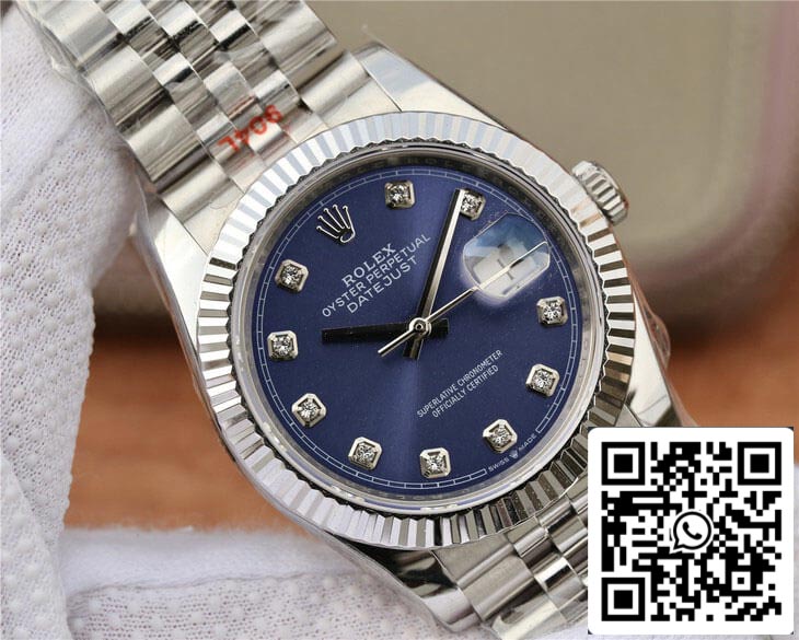 Rolex Datejust M126234-0037 1:1 edizione migliore GM Fabbrica Diamond-set quadrante blu