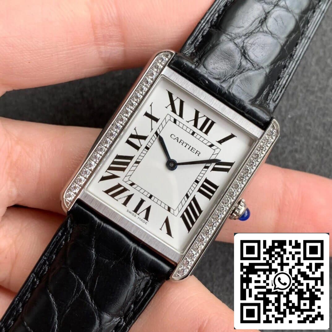 Cartier Tank 1:1 edizione migliore K11 Fabbrica Black Leather cinturino