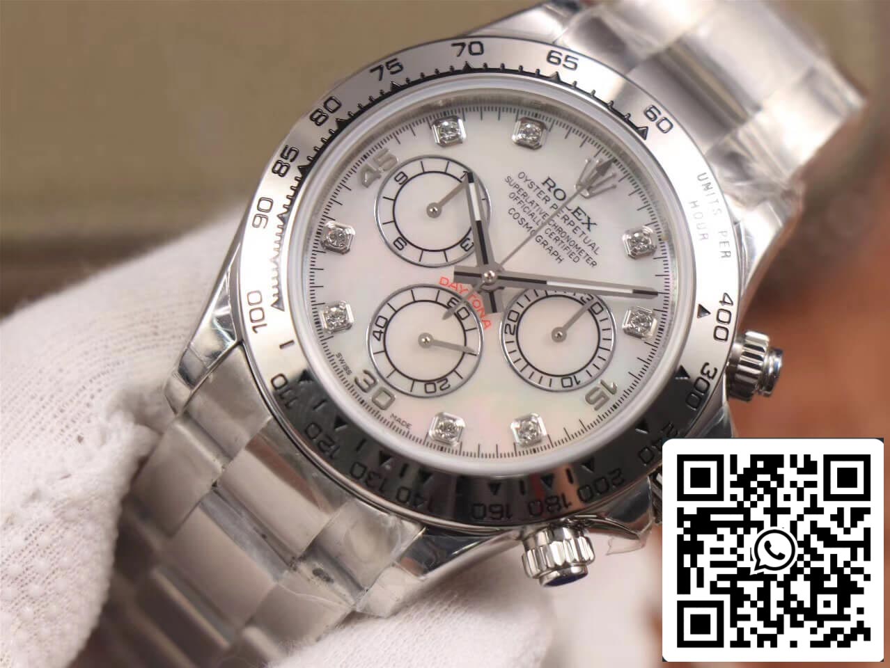 Rolex Daytona Cosmograph 116520-78590 1:1 edição melhor JH Fabbrica Diamond Dial