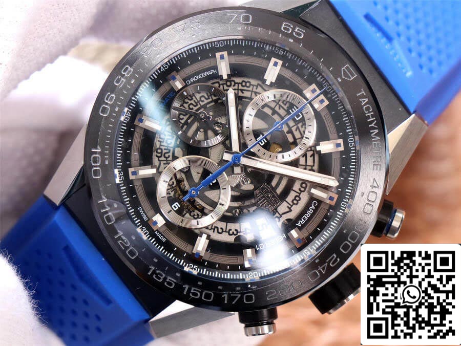 TAG Heuer Carrera CAR2A1T.FT6052 1:1 Best Edition XF Fabbrica Blue Rubber cinturino