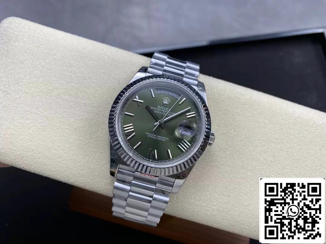 Rolex Day Date M228236-0008 1:1 edizione migliore GM Fabbrica V2 quadrante verde