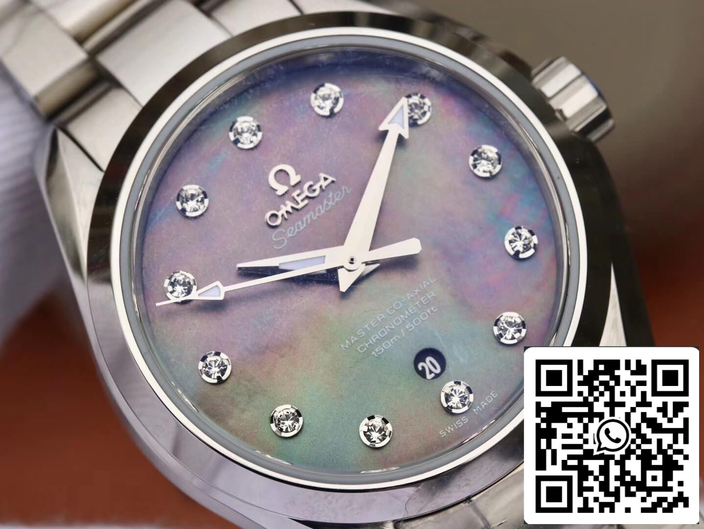 Omega Seamaster 231.10.34.20.57.001 Aqua Terra 150M 1:1 edizione migliore 3S Fabbrica Fritillaria Diamond quadrante