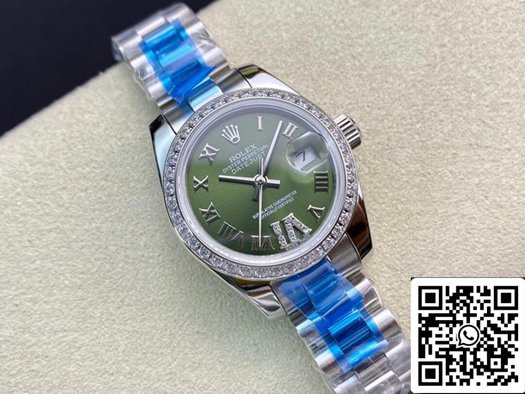 Rolex Datejust 28MM 1:1 edizione migliore BP Fabbrica Diamond-set quadrante verde