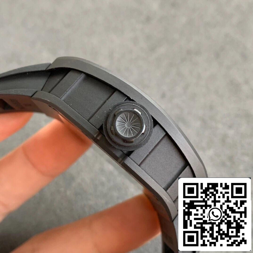 Richard Mille RM055 1:1 Best Edition KV Fabbrica V2 Black Ceramic Rubber cinto