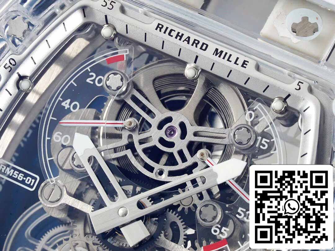 Richard Mille RM 56-01 Tourbillon 1:1 Best Edition RM Fabbrica White Rubber cinturino