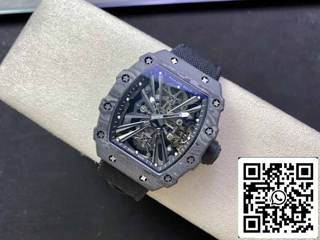 Richard Mille RM12-01 1:1 Best Edition RM Fabbrica Tourbillon Skeleton Dial