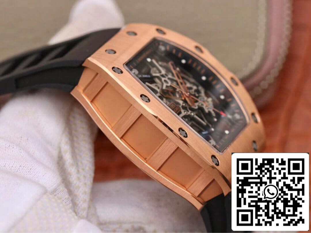 Richard Mille RM035 Americas KV Fabbrica 1:1 Best Edition Rose Gold Black cinturino