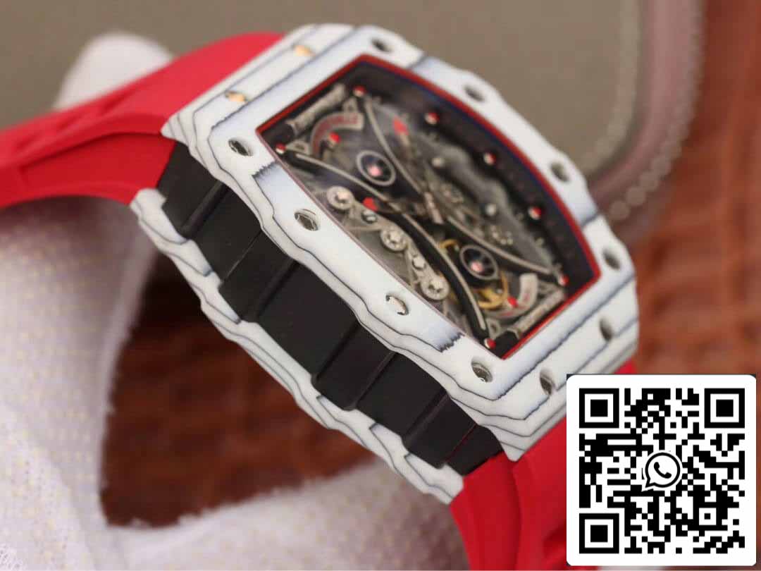 Richard Mille RM53-01 1:1 Best Edition KV Fabbrica TPT Carbon Fiber Red cinturino