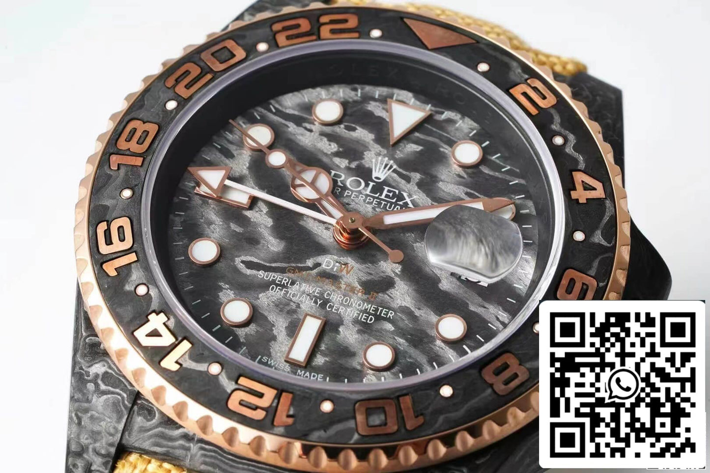 Rolex GMT-MASTER II Diw 1:1 edizione migliore Yellow Fabric cinturino