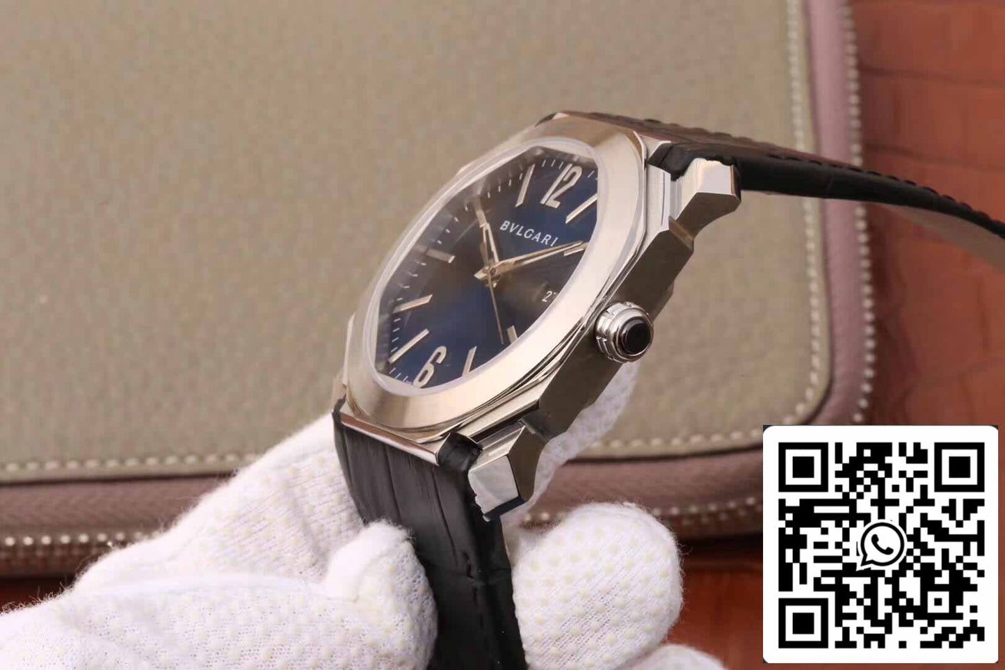 Bvlgari Octo 102429 BGO38C3SLD 1:1 edición mayor Dark quadrante blu