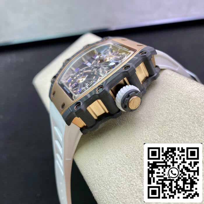 Richard Mille RM21-01 1:1 Best Edition RM Fabbrica Tourbillon Skeleton Dial White cinturino