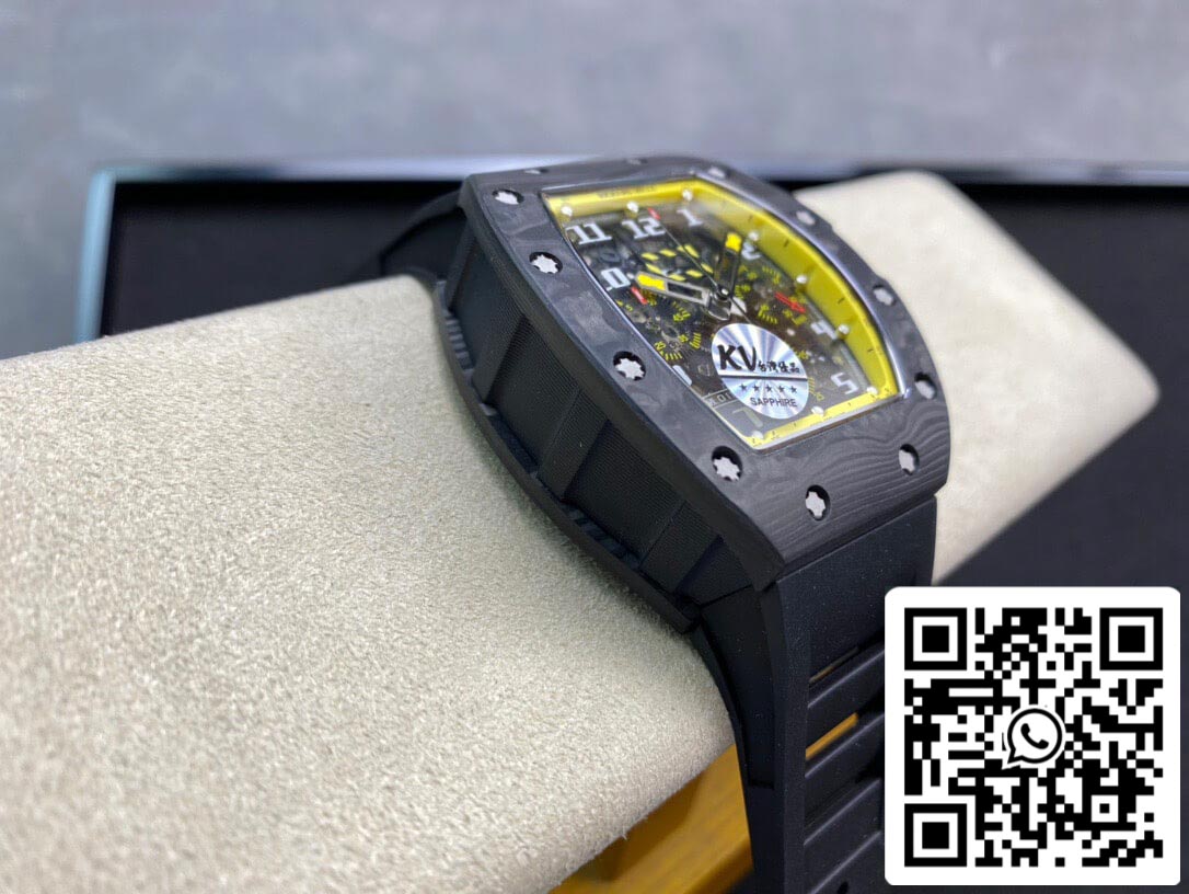 Richard Mille RM-011 1:1 Best Edition KV Fabbrica Yellow cinturino