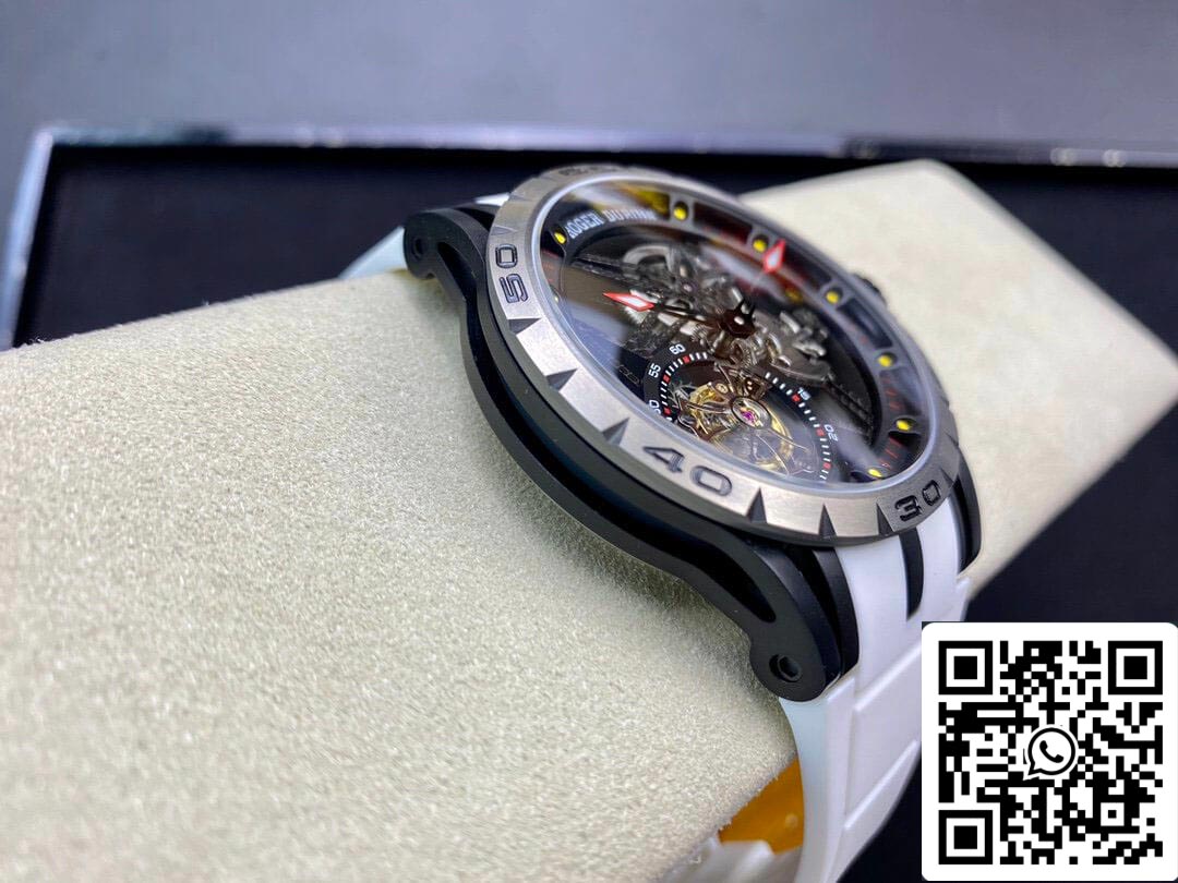 Roger Dubuis Excalibur RDDBEX0549 1:1 edizione migliore BBR Fabbrica Tourbillon Bianco cinturino