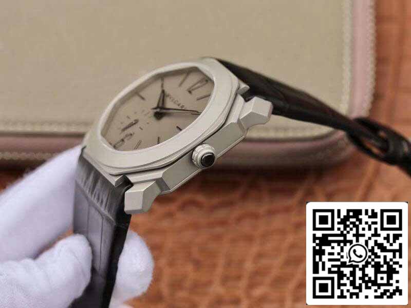 Bvlgari Octo Finissimo Extra Thin Automatic 103035 Reloj para hombre 1:1 edizione migliore Swiss BVL193 Nero Pelle cinturino
