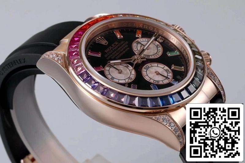 Rolex Daytona 116595RBOW 1:1 edição melhor BL Fabbrica Rosa Oro Swiss ETA4130