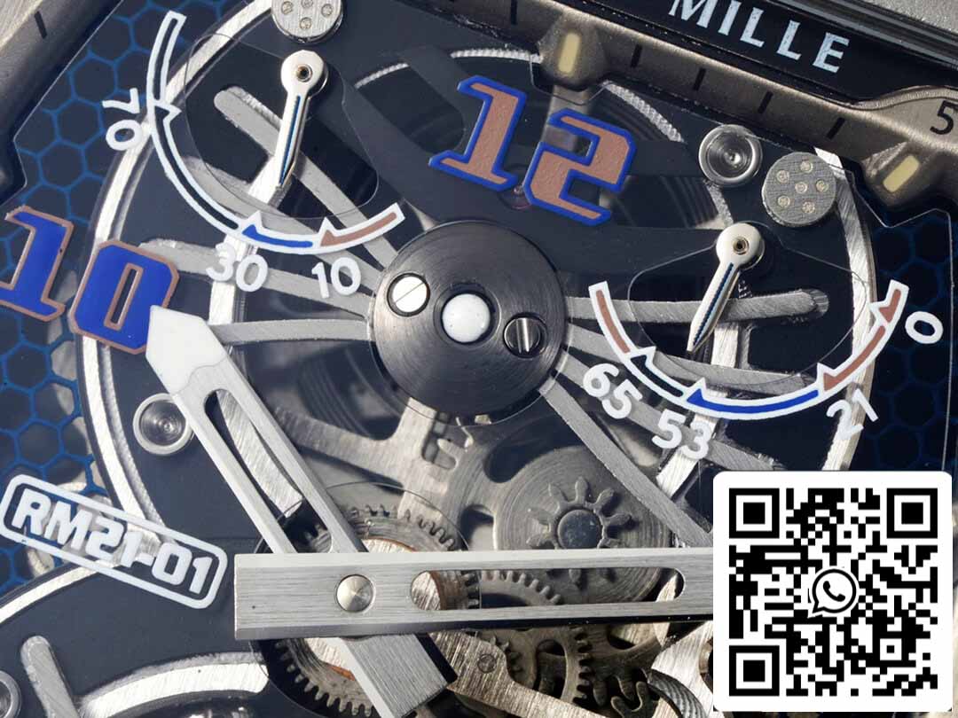 Richard Mille RM21-01 1:1 Best Edition RM Fabbrica Tourbillon Carbon Fiber Bezel